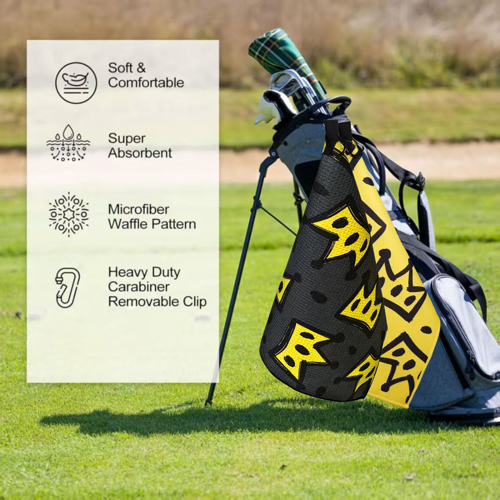 2 grandes serviettes de golf K - Golf Towel Waffle avis et prix