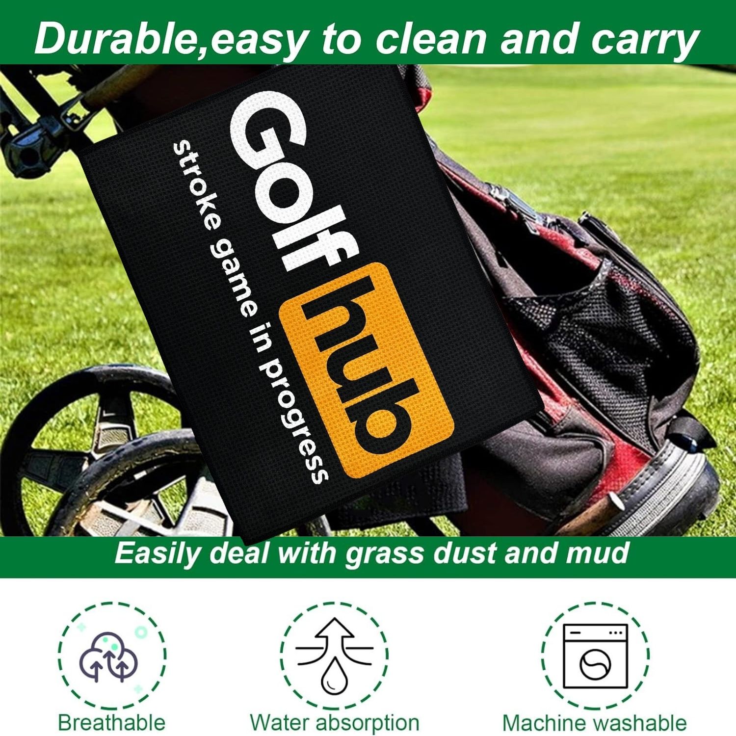 Serviette de golf drôle en mic - Golf Towel Waffle avis et prix