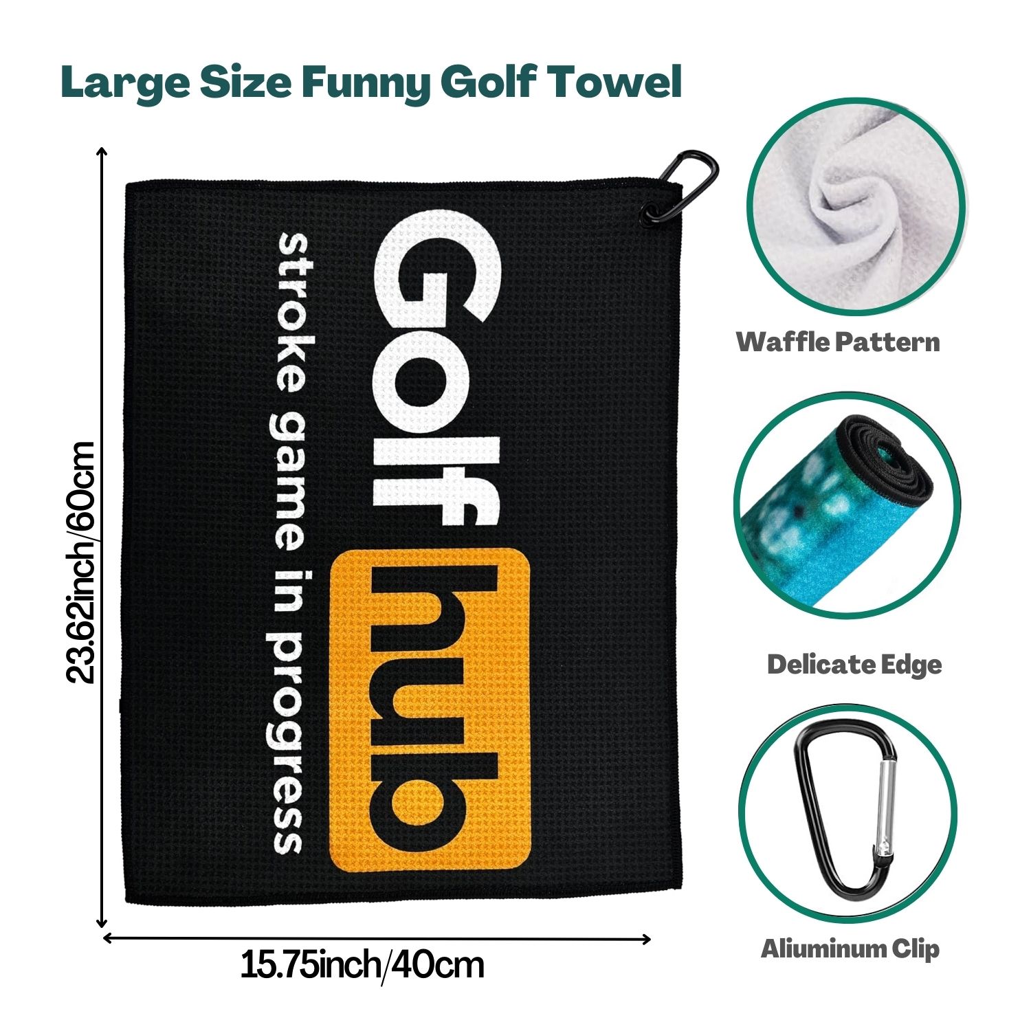 Serviette de golf drôle en mic - Golf Towel Waffle avis et prix