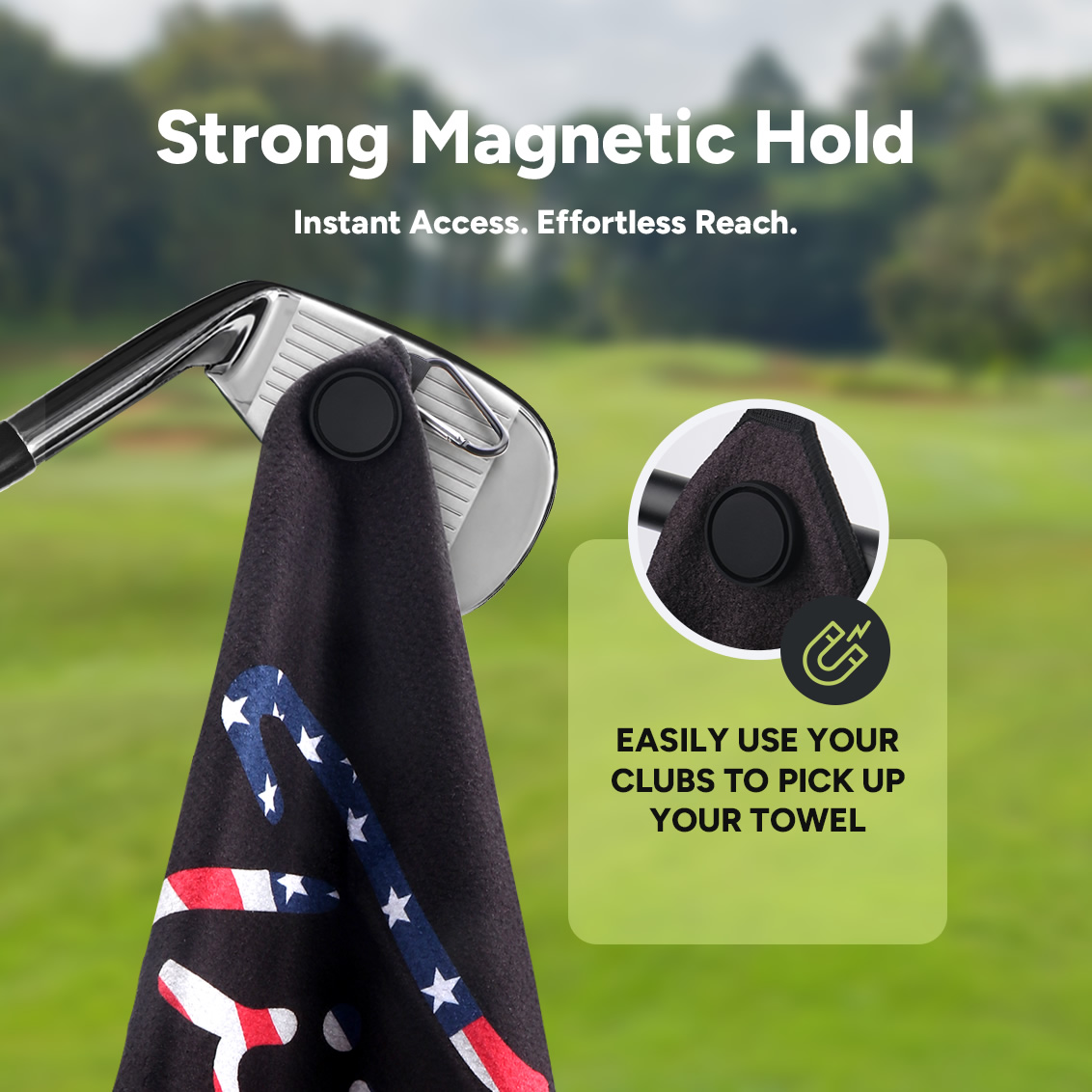 Serviette de golf magnétique e - Golf Towel Waffle avis et prix