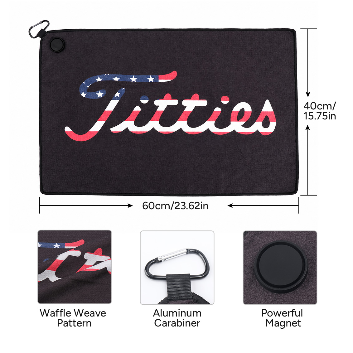 Serviette de golf magnétique e - Golf Towel Waffle avis et prix