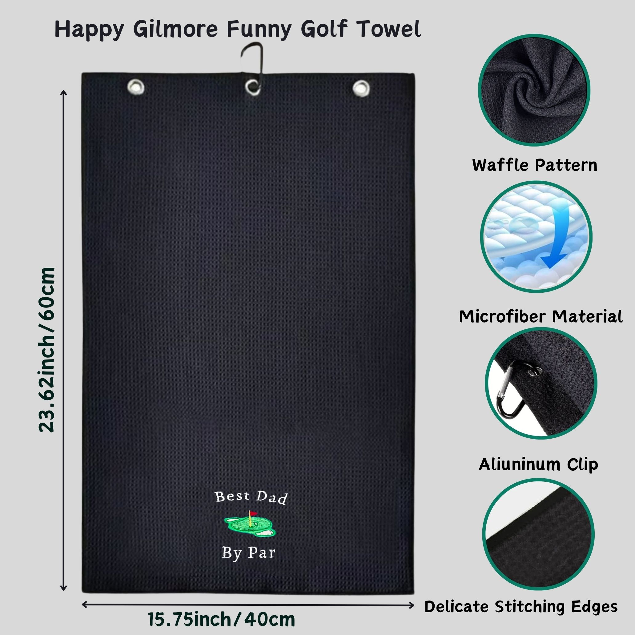 Serviette de golf en microfibr - Golf Towel Waffle avis et prix
